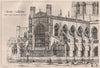 Chester Cathedral; part view showing detail. Cheshire 1869 old antique print