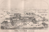 Finsbury District Schools; Fred Peck, Architect. London 1869 old antique print