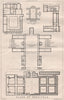 Plans of hospitals. Buildings (2) 1869 old antique vintage print picture