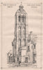 Tower of Saint Martin, Tours; Drawn by F. & W. Roper. Indre-et-Loire 1869