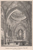 Manchester Town Hall interior; John O. Scott, Architect 1869 old antique print