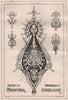 Inlaid or carved work; designed by J. Moyr Smith. Decorative 1869 old print