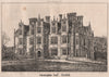 Barningham Hall, Norfolk 1869 old antique vintage print picture
