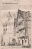 Half timbered houses, Bacharach. Germany 1869 old antique print picture