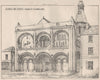 Church at Civray; Drawn by F.W. Roper, Architect. Vienne 1869 old print