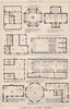 Plans of school rooms. Buildings 1869 old antique vintage print picture