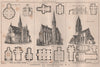Churches for congregations, No. II. Class I, plans with columns 1869 old print