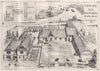 Weaver Bank Farm. John Douglas, Architect, Chester. Cheshire 1869 old print