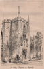 St. Mary Plympton, near Plymouth. Devon 1869 old antique vintage print picture