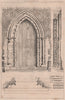 West door, Kirkburton Ch., Nr. Huddersfield. Yorkshire 1869 old antique print