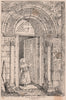 South door, Wold Newton, E. Yorkshire 1869 antique vintage print picture
