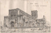 St. Albans Abbey. St. Albans, Hertfordshire 1870 old antique print picture