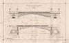 Design for proposed bridge over the River Aire, Leeds. Yorkshire 1870 print