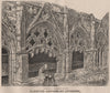 Cloisters, Canterbury Cathedral. Kent 1870 old antique vintage print picture