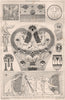 Early Classic Ornament; Drawn by Owen W. Davis . Decorative 1870 old print
