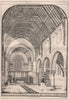 Interior, St. Saviours Church, Battersea; Edw C. Robins Architect 1870 print