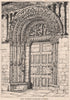 West Doorway, Rochester Cathedral. Kent 1870 old antique vintage print picture