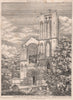 West front of the Priory Church, Old Malton, Yorkshire 1870 antique print