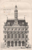 Hotel de Ville. Couronné, Tourcoing, (Nord); L. Rohard Architecte 1871 print