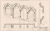 Sedilia and Piscina, Preston, Sussex; measured & drawn by G. Holford 1871