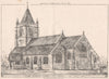 Saint Albans Church, Tattenhall; John Douglas, Architect. Cheshire 1871 print