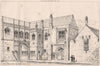 Chain Gate & Common Hall, Wells, restored. Somerset 1871 old antique print