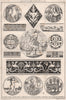Subjects from old Majolica paintings by Owen W. Davis. Decorative 1871 print