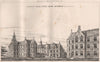 Leeds Union Infirmary; Henry Walker, Architect. Yorkshire 1871 old print