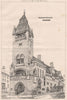 Design for Exchange, Bradford . Yorkshire 1871 old antique print picture