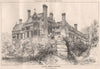 Leyes Wood, Sussex. R. Norman Shaw, Architect 1871 old antique print picture