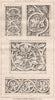Flat carving & surface ornament . Decorative 1871 old antique print picture