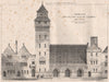 Premiated design for Assize Courts, Bristol; E.W. Godwin, Architect 1871 print