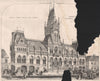 Guildhall, Winchester. Jeffery & Skiller, Architects. Hampshire 1871 old print