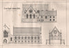 Christ Church Cathedral, Dublin; design for Synod House. Ireland 1871 print