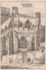 St Albans Abbey; sketch from the SE before reparation. Hertfordshire 1871