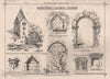 Sompting Church, Sussex 1872 old antique vintage print picture