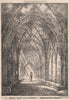 North walk of Cloister. Westminster Abbey. London 1872 old antique print