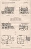 Design for detached suburban villa. Architecture 1872 old antique print