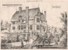 Design for detached suburban villa. Architecture (2) 1872 old antique print