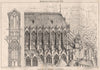 Choir, &c. of Tournai Cathedral. Belgium 1872 old antique print picture
