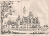 Proposed Lunatic Asylum at St. Ann's Heath, Virginia Water. E.W. Godwin 1872