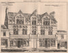 Shops in Camborne, Cornwall; Architect; James Hicks, Redruth  1872 old print