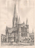 S.E. view of St. Augustine, Kilburn; J.L. Pearson, Architect. London 1872