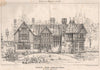 Country house, carriage front; W. Young, Architect. Architecture 1872 print