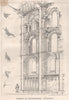 Transept of Peterborough Cathedal. Cambridgeshire 1873 old antique print