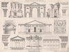 Roman architecture. Rome 1873 old antique vintage print picture