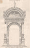 Gate of the school of St. Mark at Venice 1873 old antique print picture