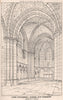 Laon Cathedral. Chapel in N transept; Drawn by F. Healey. Aisne 1873 old print