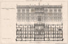 The King William Grammar School, Berlin 1873 old antique vintage print picture