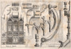 Design for a bookcase; Sotchill Edward, Architects 1873 old antique print